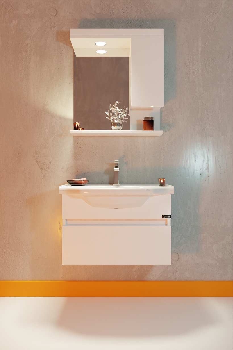 Antlia 65 cm Bathroom Cabinet Design for QiiArt