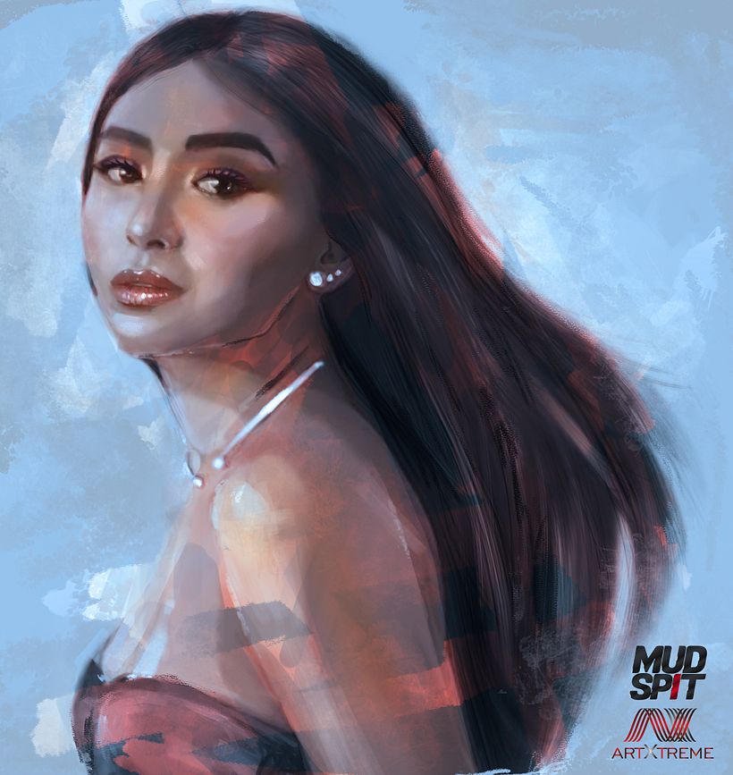 digital portrait painting of Nadine Lustre