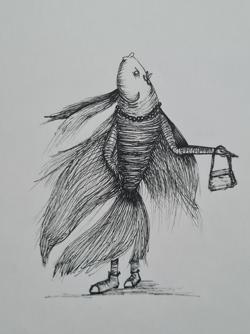 Mi Proyecto del curso: Ilustración surrealista con rotuladores 9