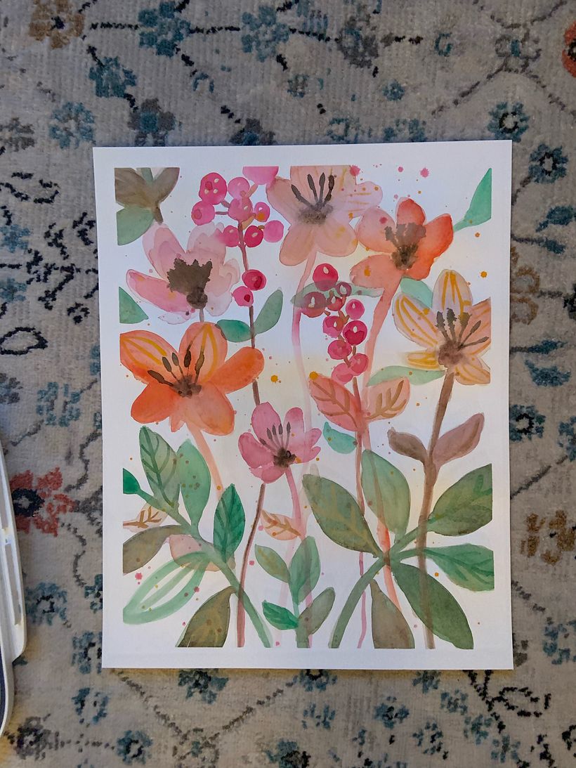 Sandy's first attempt at meadow (didn't wait for flowers to dry before adding stamens)