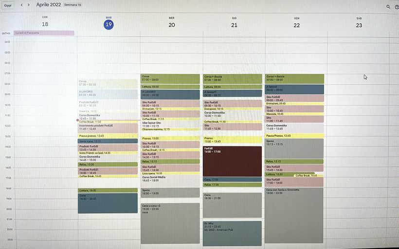 Settimana di organizzazione... vediamo anche di riuscire a mettere in pratica tutto!!!