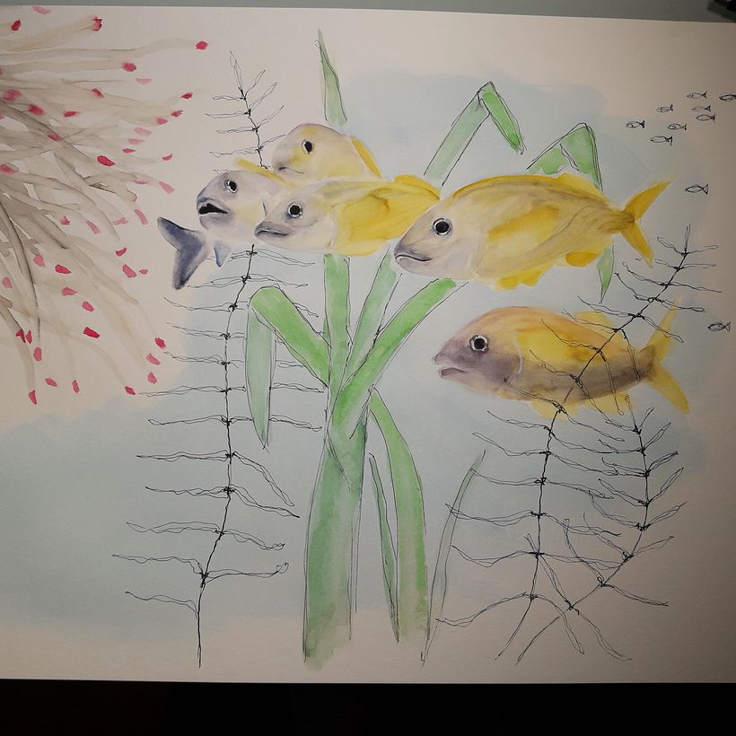 Mein Kursprojekt: Aquarellillustration von Meereswelten  2
