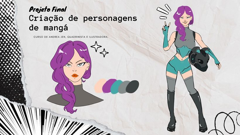 Meu projeto do curso: Criação de personagens de mangá 1