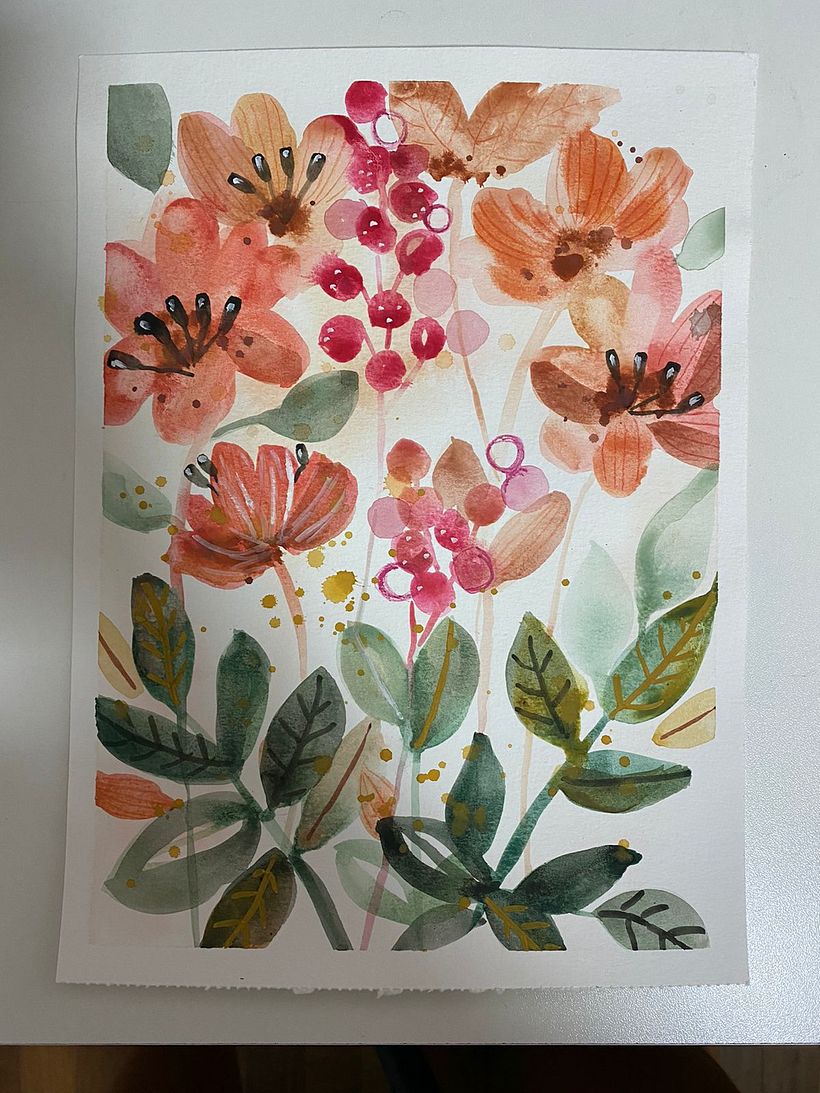 Meu projeto do curso: Aquarela floral: conecte-se com a natureza 1