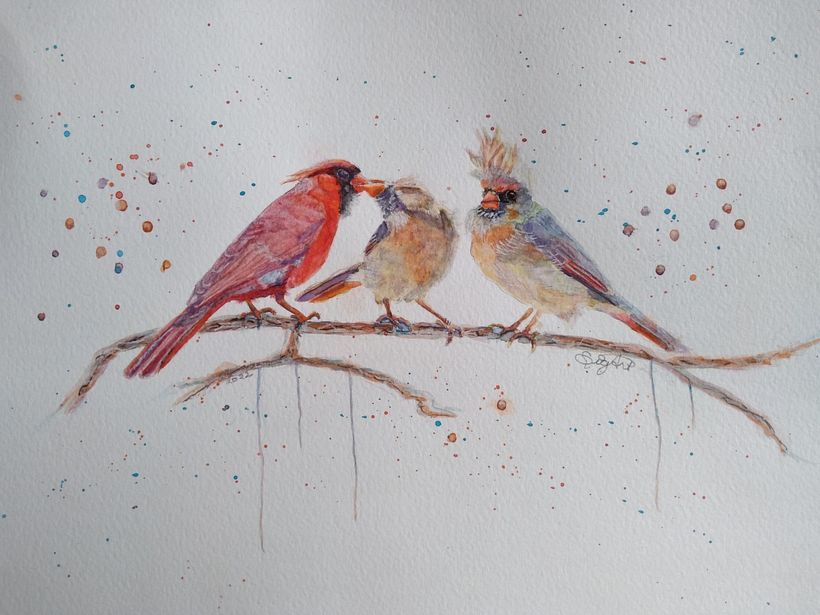 Spring Love Triangle. This is inspired by a fusion of two photos by Ellen Price of London Ontario's LAWN facebook group.