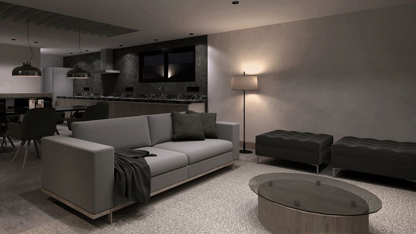 Proyecto BE - Sala de estar noche
