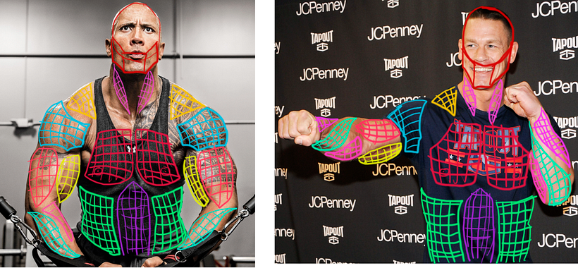 La Roca y John Cena bien Figurados