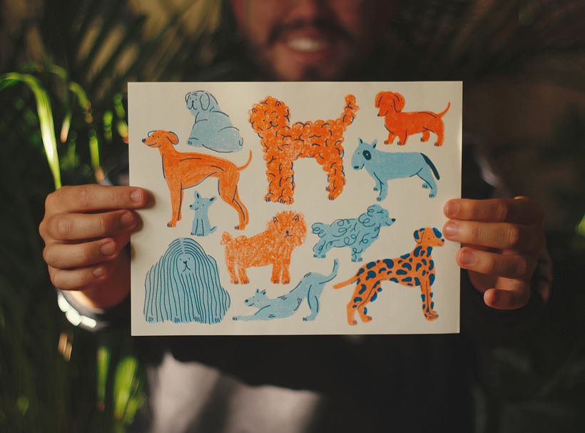 Perritos — Risografía 2