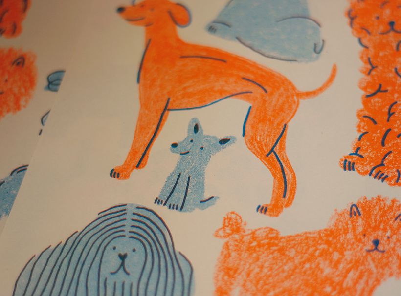 Perritos — Risografía 5