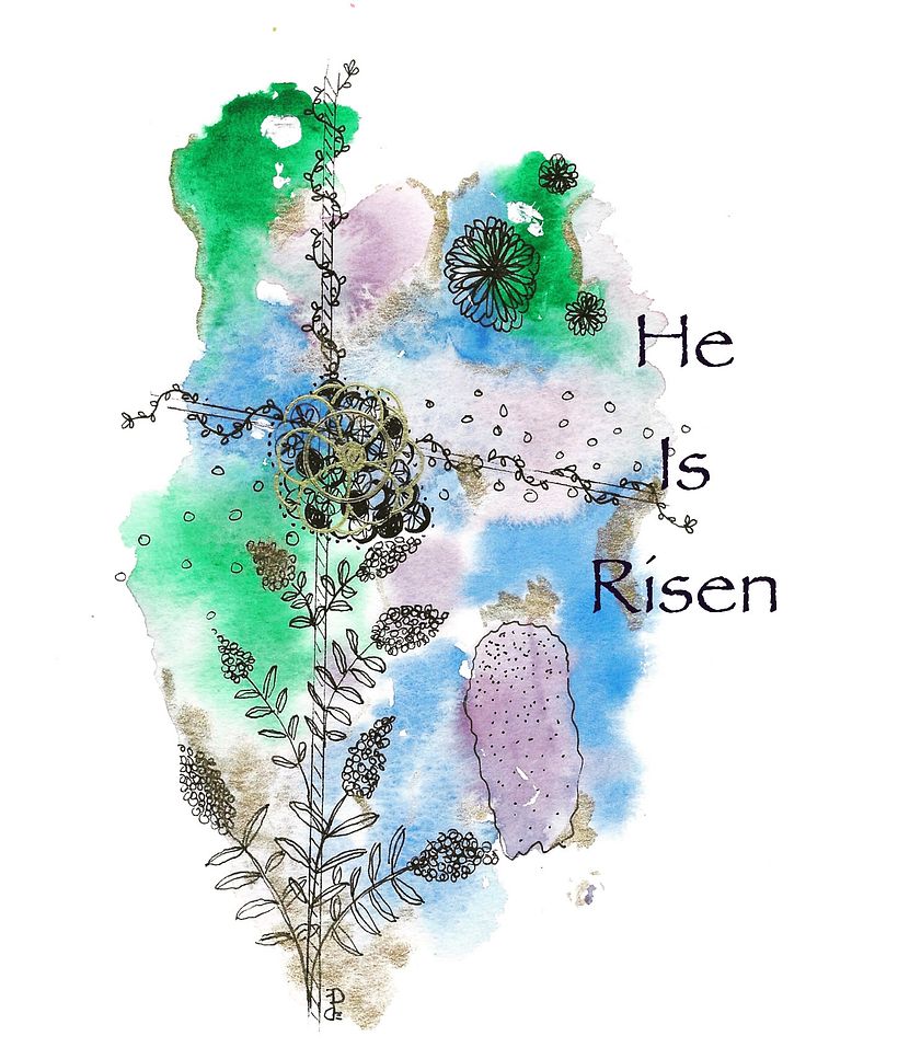 A happy accident - I had no idea what it was til I started coddling and saw a cross which I embellished  and the ‘stone’