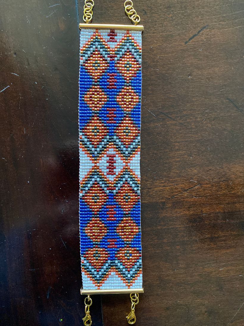 Mijn project van de cursus: Ontwerp geweven sieraden met kralen en elegante patronen 3