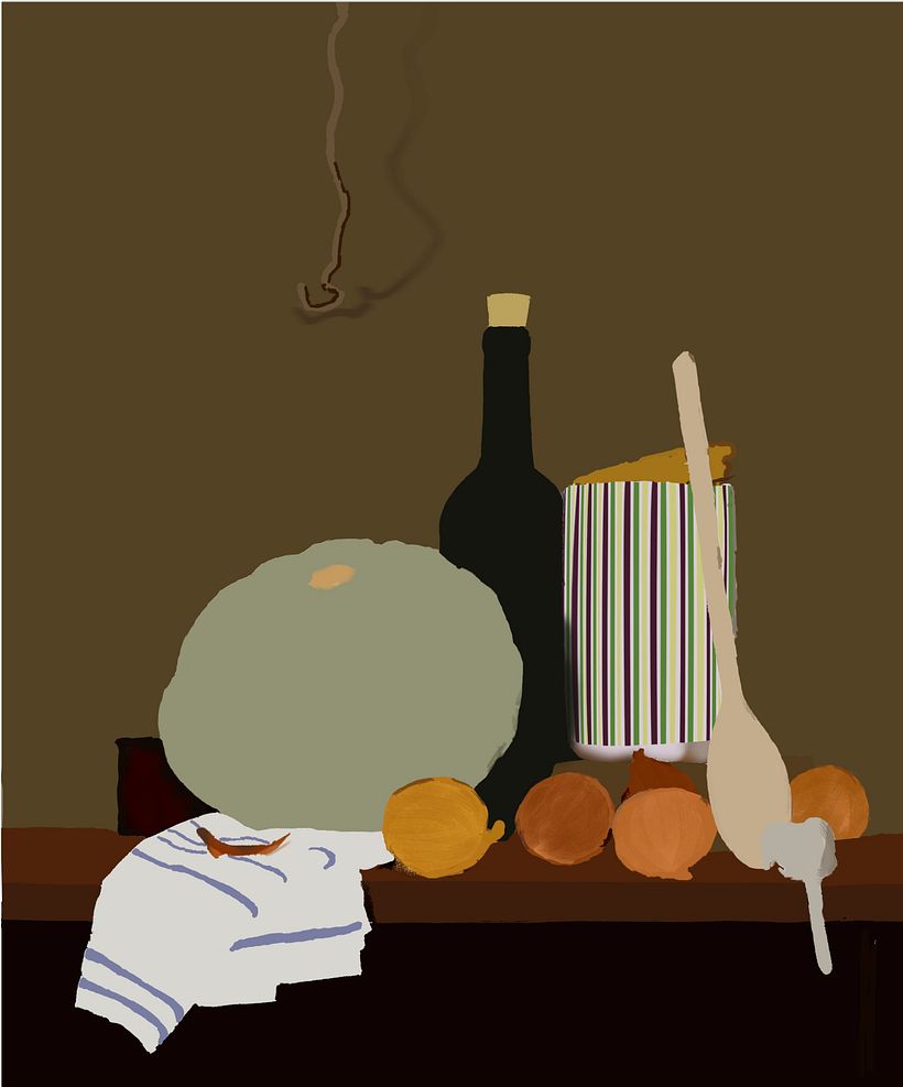 Still Life Painting, Step 1: Base Colours