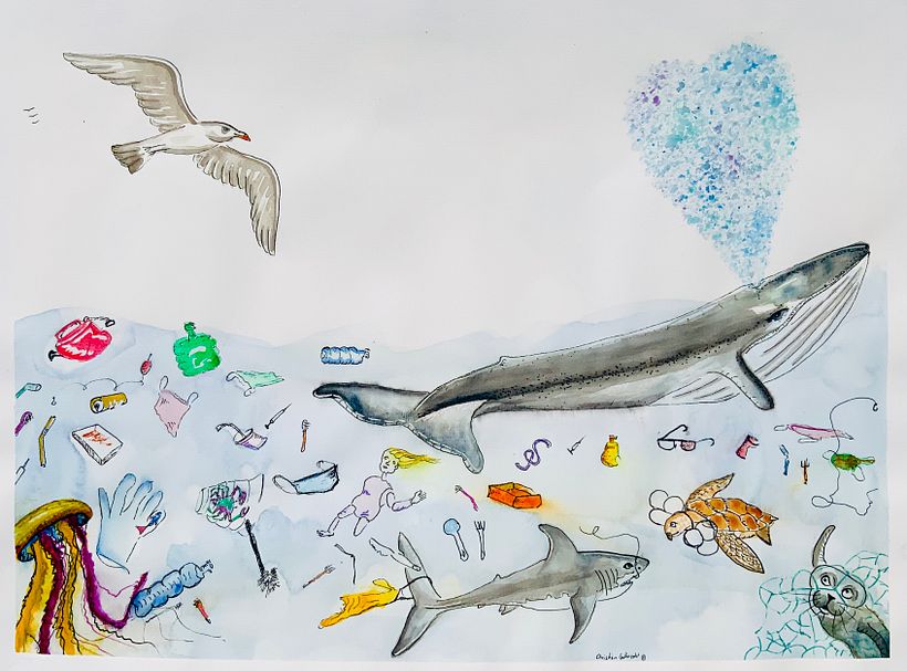 Mein Kursprojekt: Techniken der naturalistischen Illustration: Wale in Aquarell 1