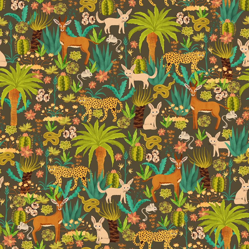 Mon projet du cours : Illustration numérique de motifs inspirés de la faune et la flore 1