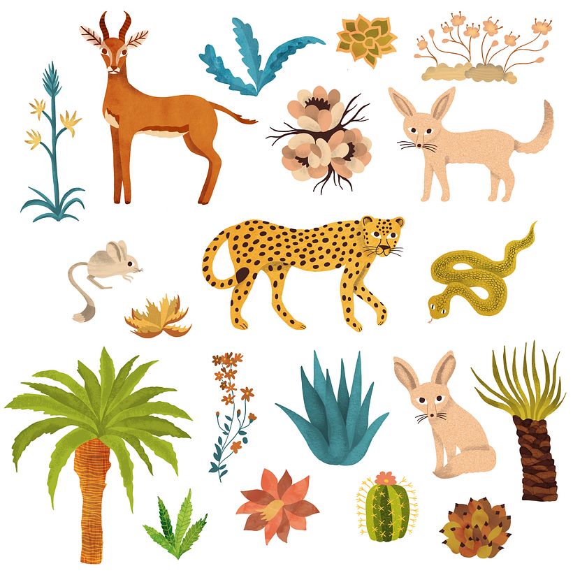 Mon projet du cours : Illustration numérique de motifs inspirés de la faune et la flore 2