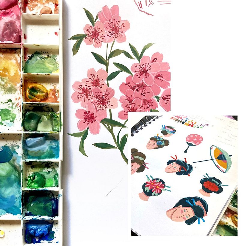 Some gouache illustration development