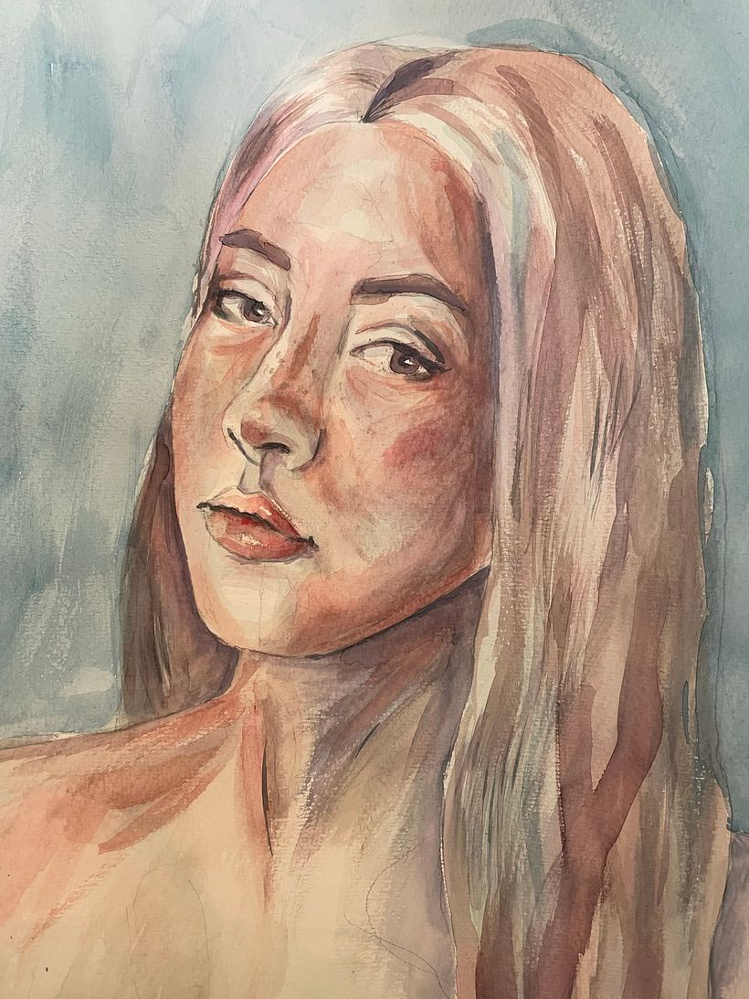 Mijn project van de cursus: Artistiek portretteren met aquarel 3