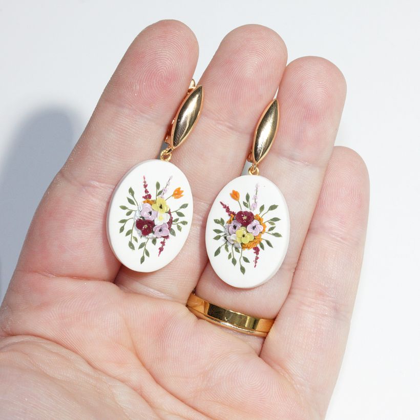 I really love the finished product! My favorite metal is gold, so I was really excited to add these little clasp hoops.