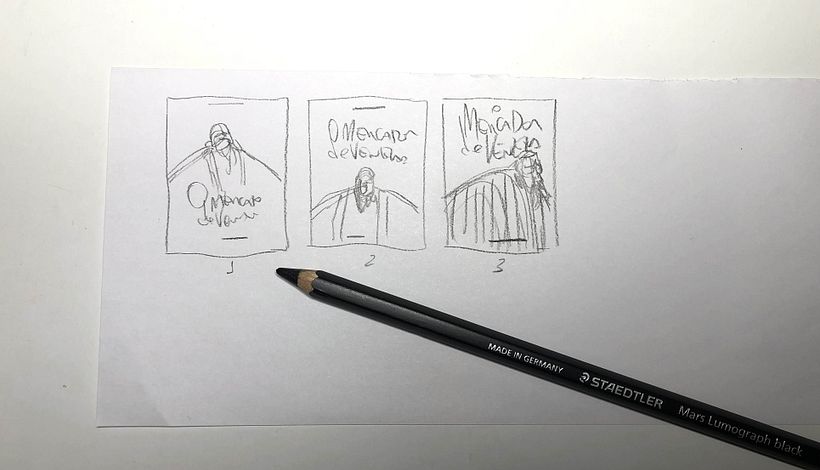Estudos iniciais para composição.