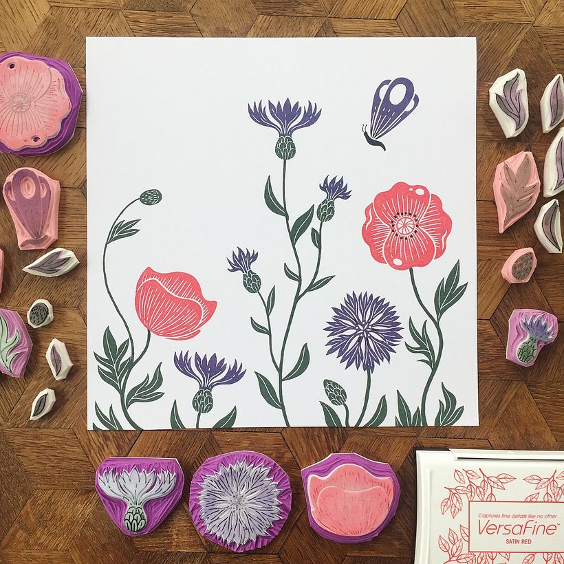 Flower stamps