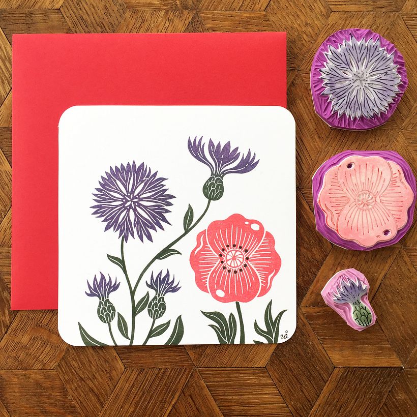 When creating separate stamps like these, the combinations and placement of the stamps are endless.