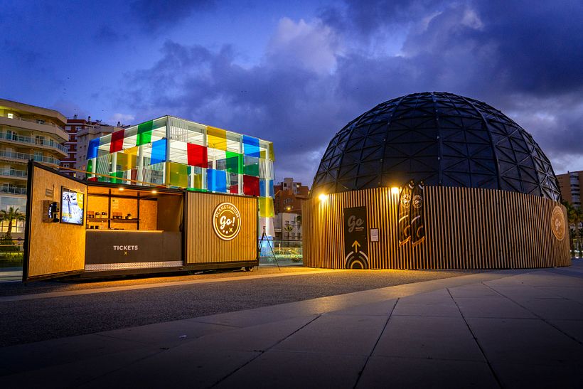 Planetario portátil planetarium Go! Instalado en mulle uno Málaga