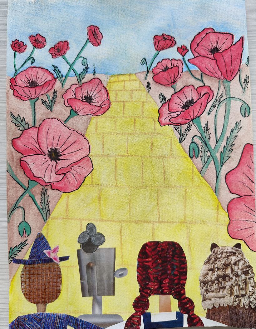 Mago de oz - Ilustración amapolas