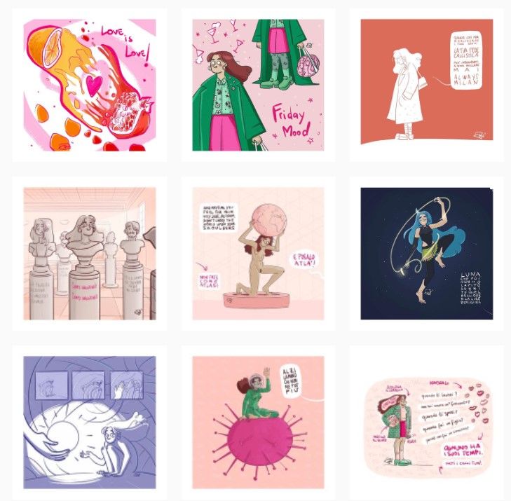 Il mio progetto del corso: Creazione di un portfolio di illustrazione su Instagram 2