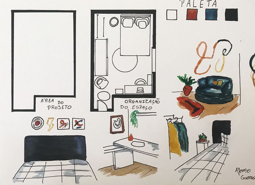Meu projeto do curso: Iniciação ao design de interiores - Afonso Guerreiro 6