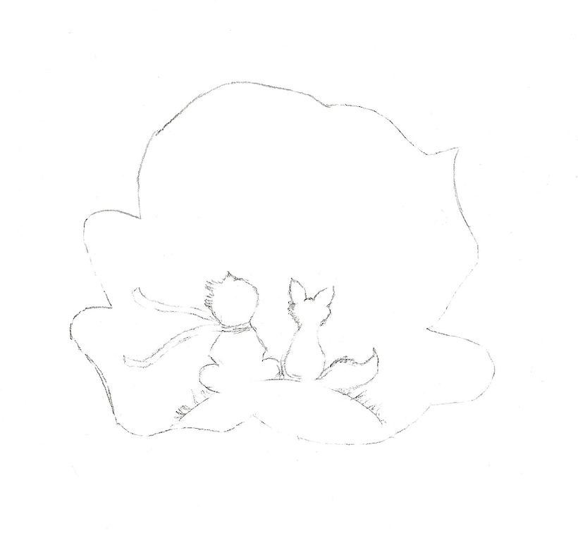 Der kleine Prinz mit seinem Fuchs