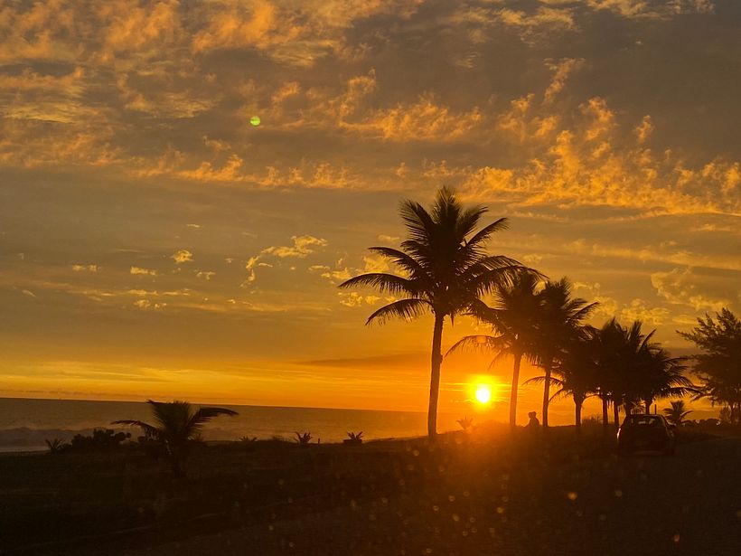 Dourado pôr do sol 