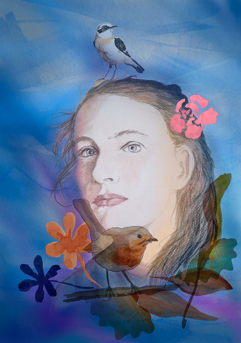 Mi Proyecto del curso: Retrato ilustrado en acuarela 1