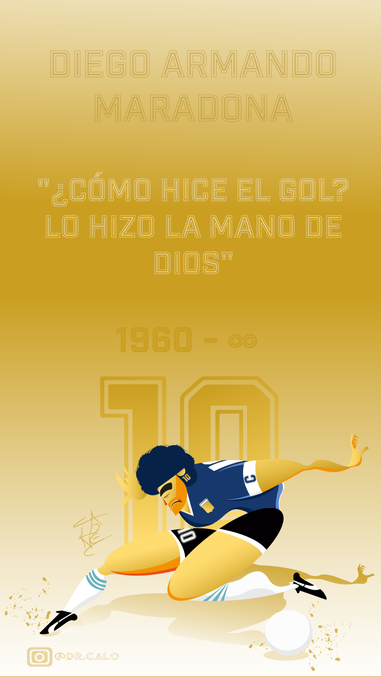 Mi Proyecto del curso: Ilustración digital con formas geométricas para principiantes - Homenaje a Diego Armando Maradona 3