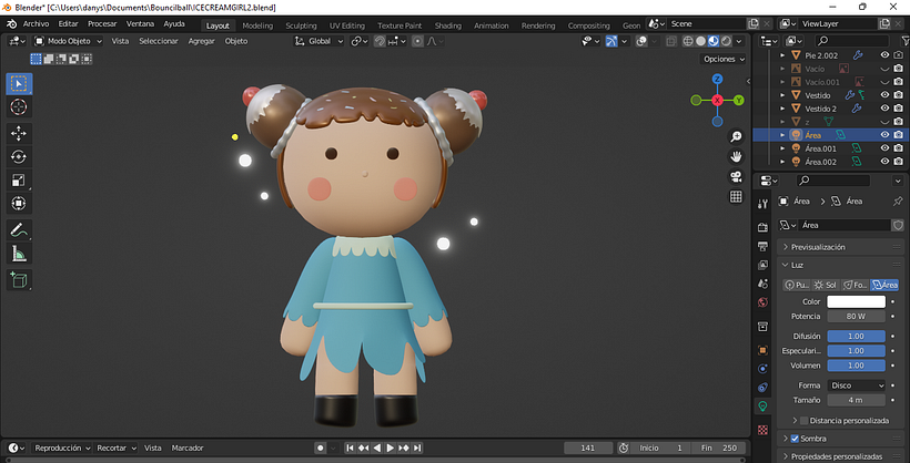 Mi Proyecto del curso: Creación de personajes kawaii en 3D con Blender  5