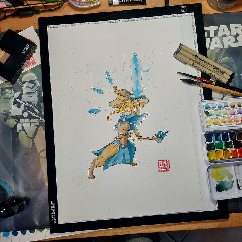 Mein Kursprojekt: Manga-Illustration mit Aquarell 1