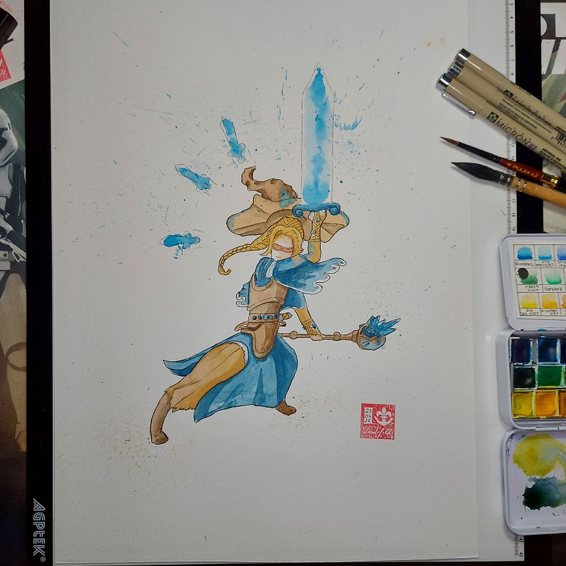Mein Kursprojekt: Manga-Illustration mit Aquarell 7