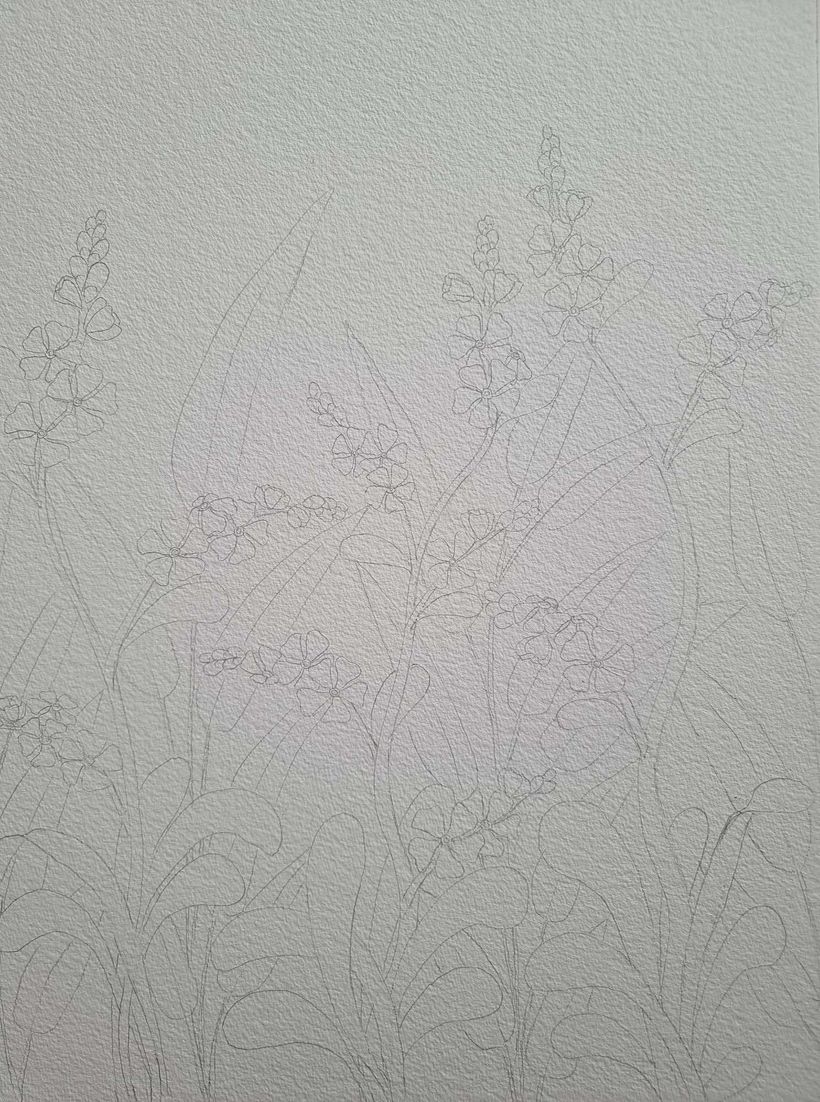 Mein Kursprojekt: Negative Aquarelltechniken zur botanischen Illustration 1