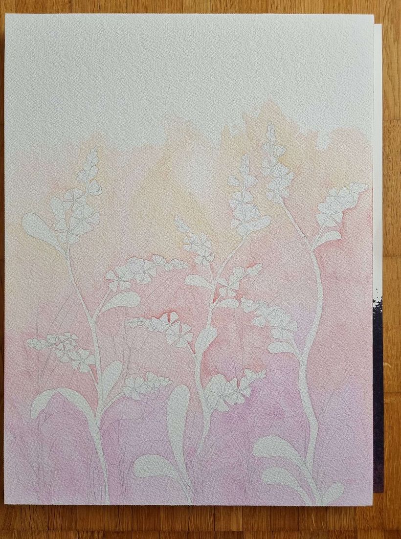Mein Kursprojekt: Negative Aquarelltechniken zur botanischen Illustration 2