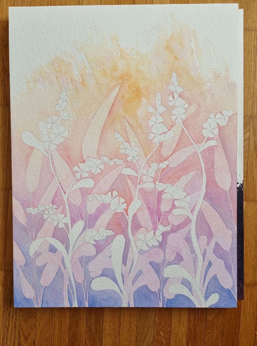Mein Kursprojekt: Negative Aquarelltechniken zur botanischen Illustration 3