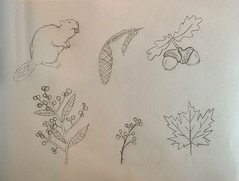 Motif forêt canadienne 3