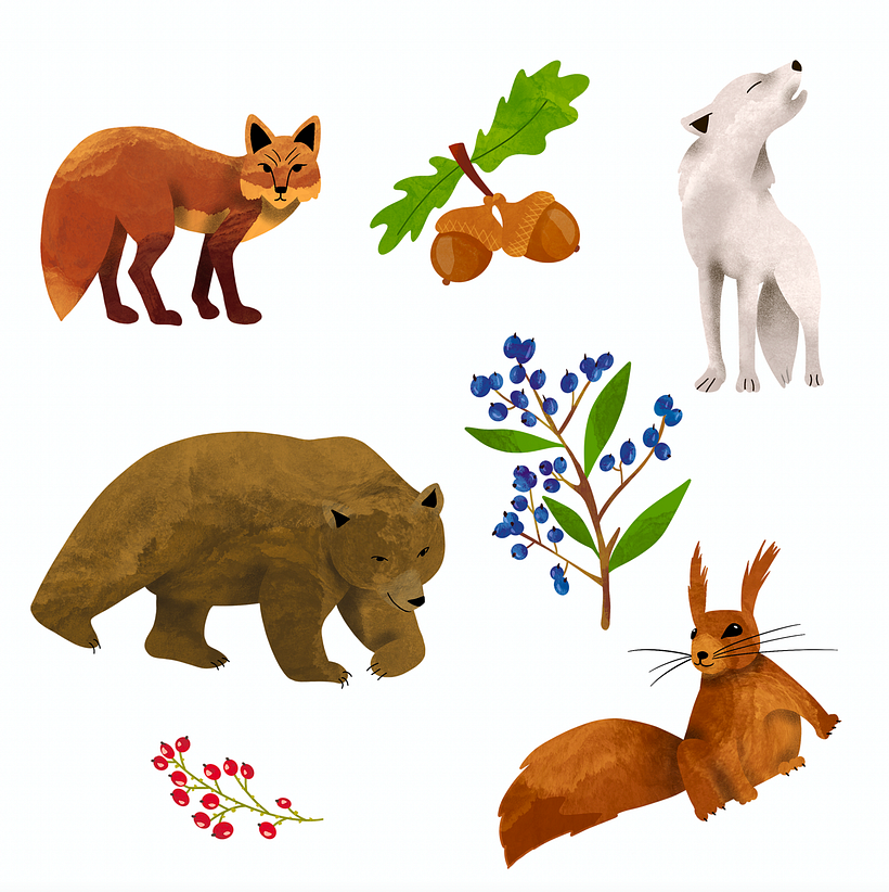 Motif forêt canadienne 10