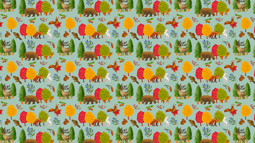 Motif forêt canadienne 12