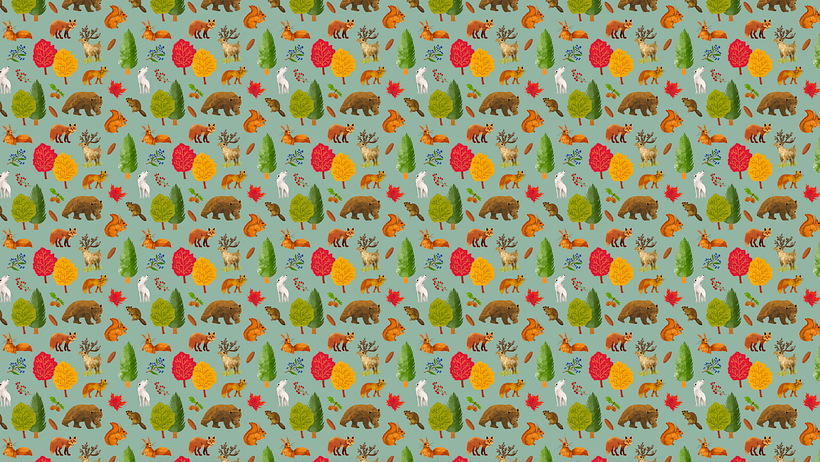 Motif forêt canadienne 13
