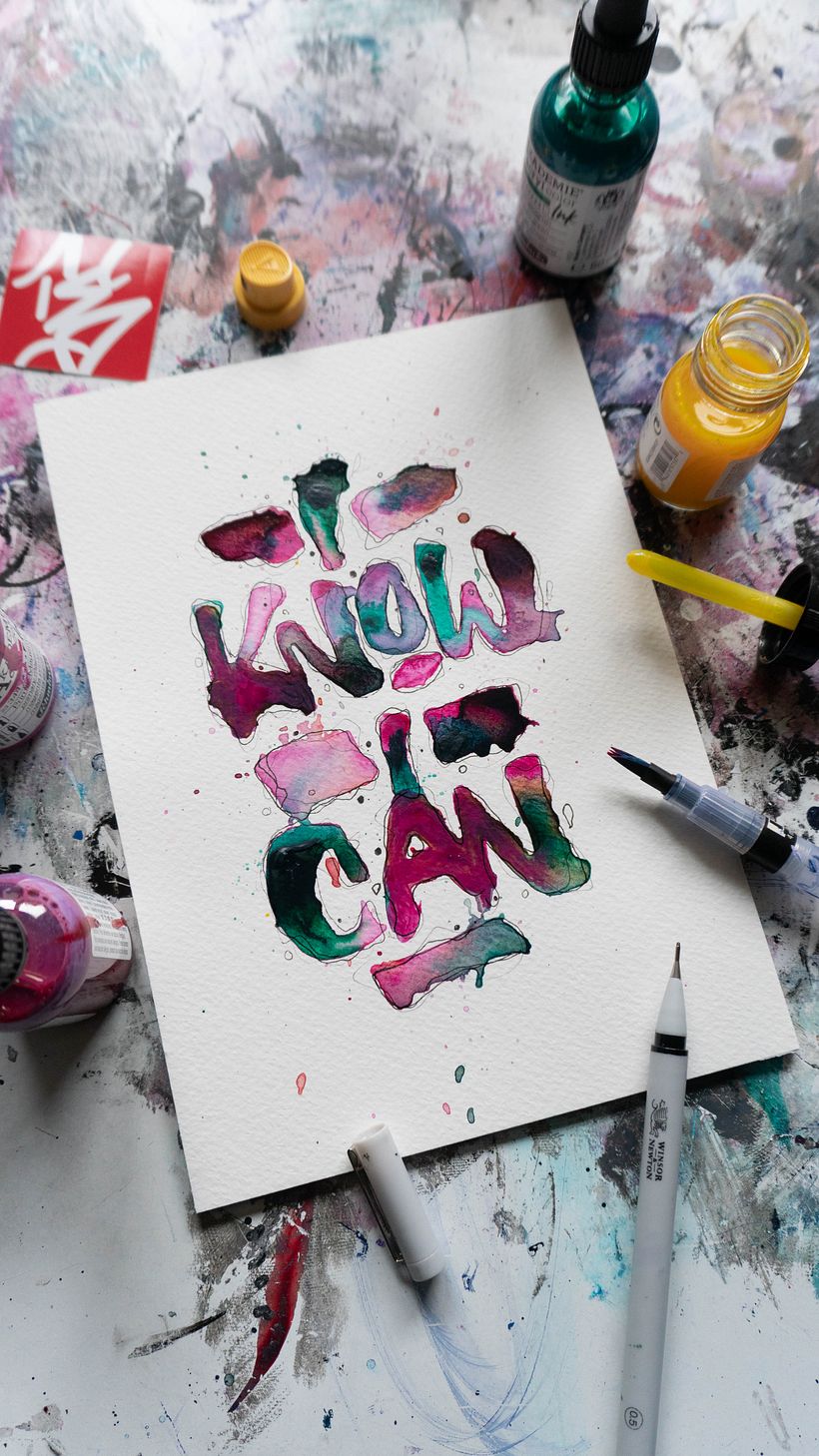 "I know I can" — Ink Diffusion Effect 2