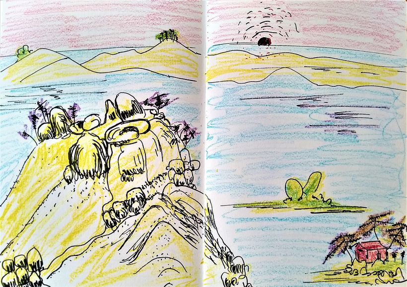 A mountain and sea view from Korea - III