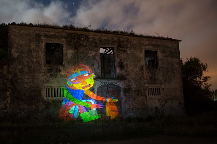 Açores Island Projections - Traditional illustration