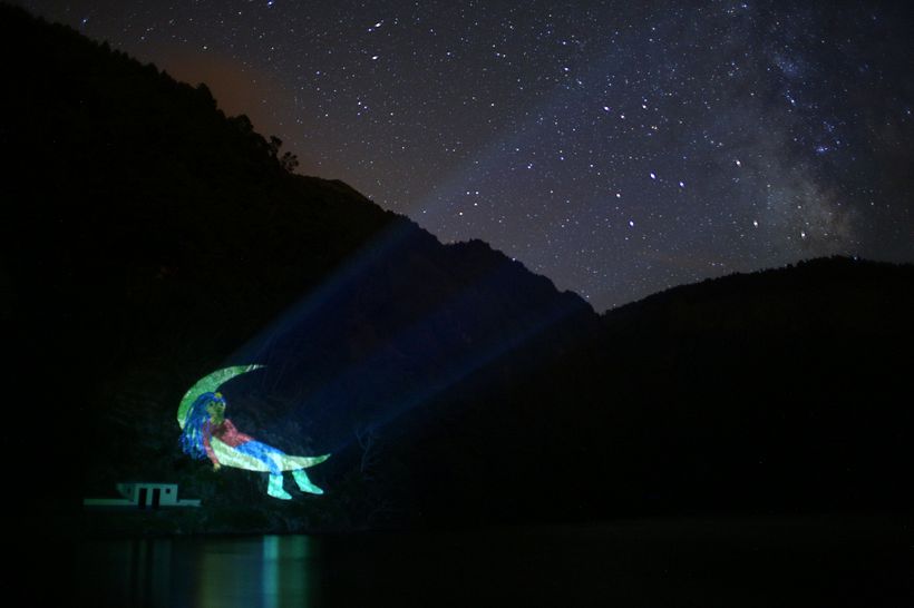 Açores Island Projections - Traditional illustration