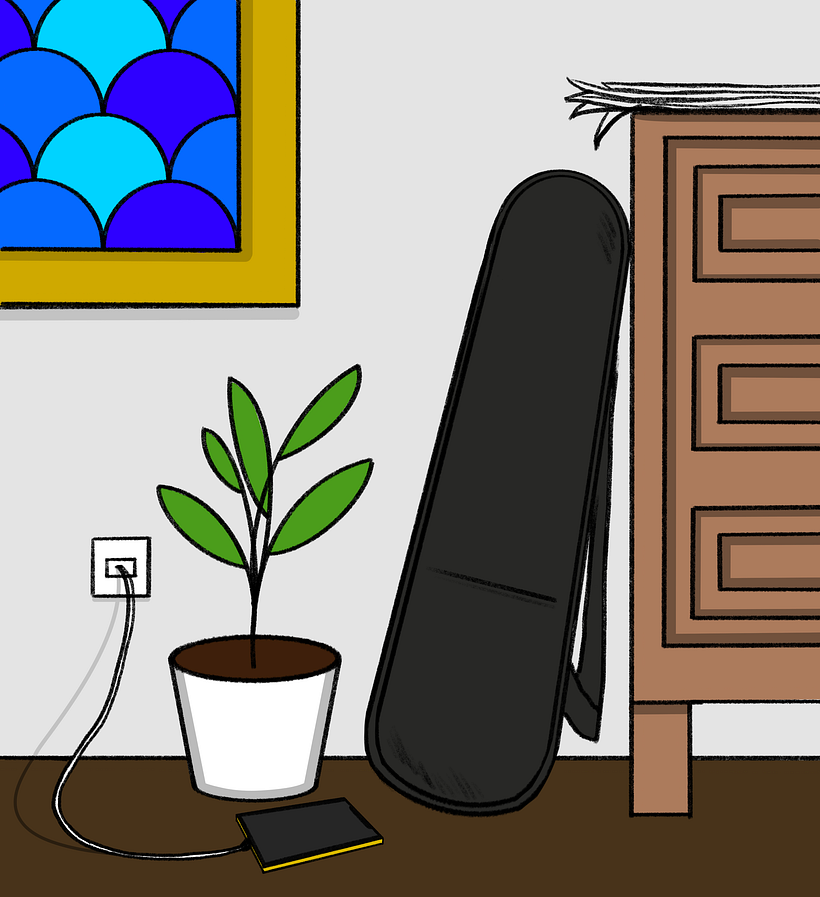 Room with objects that character owns