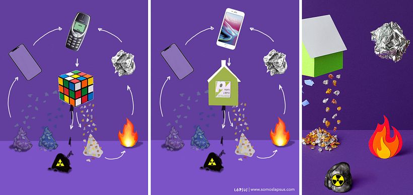 Diseño de infografías fotográficas para la campaña de concienciación ciudadana de Valladolid Recicla 14