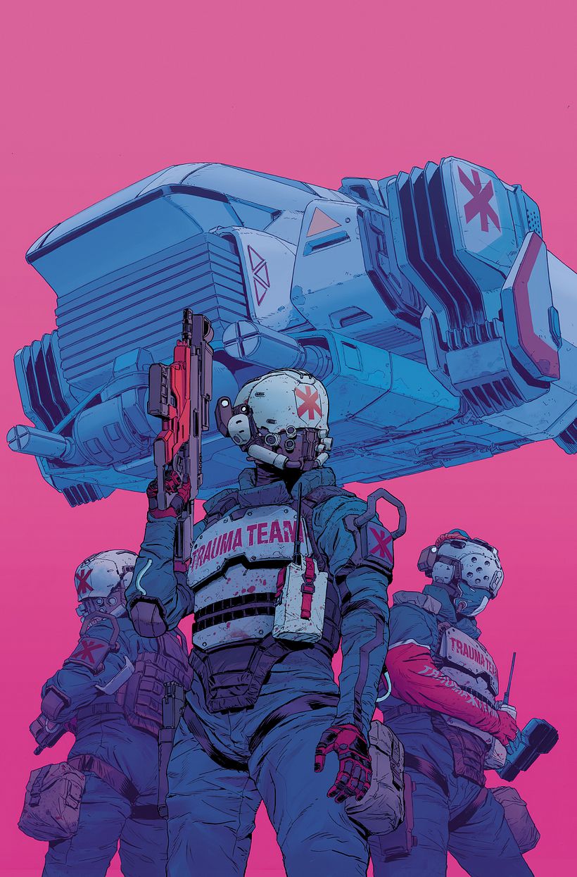 Cover Art to Cyberpunk 2077 Comic for Dark Horse Comics | Traditional Ink with Digital Colours